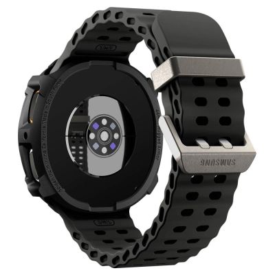5. Spigen Rugged Armor Case for Samsung Galaxy Watch 8 44mm - Matte Black