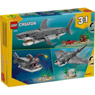 2. LEGO CREATOR 3IN1 31381 Menacing Shark and Treasure Chest