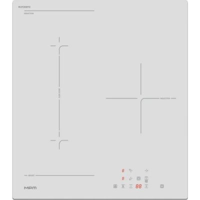 MPM MPM-45-IM-16/W induction hob 45 cm | 2 zones | Booster | timer | white