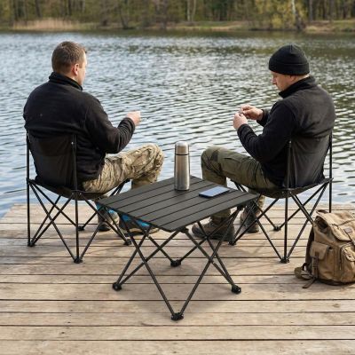 26. FOLDABLE TOURIST SET 3IN1 TABLE AND 2 CHAIRS BLACK ENERO CAMP