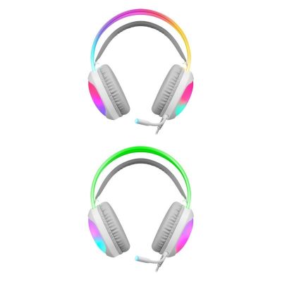 4. Defender Eclipse RGB Headphones with Microphone White 62440