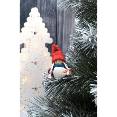 21. DECORATIVE DOLL WITH BAG BLUE GIRL 7.5 CM