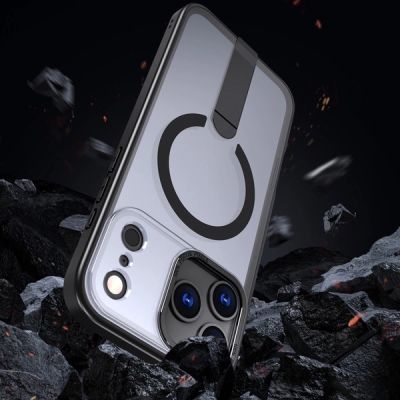 6. Hybrid Armor X Case for Samsung Galaxy S25 FE with Stand, Compatible with MagSafe - Black