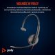 11. Poly Blackwire 3210 Monaural USB-C Headset +USB-C/A Adapter