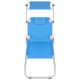 15. FOLDABLE BEACH CHAIR WITH CANOPY ON WHEELS 116x62x60-90CM BLUE