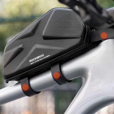 6. Rockbros Bike Bag, Rigid, Frame, Top Tube, 1.4l - Black