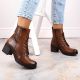 3. Potocki W WOL177B camel high heel and platform ankle boots