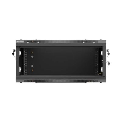 9. LANBERG WALL-MOUNTED RACK CABINET 19" 4U 600X450 BLACK METAL DOOR (FLAT PACK)