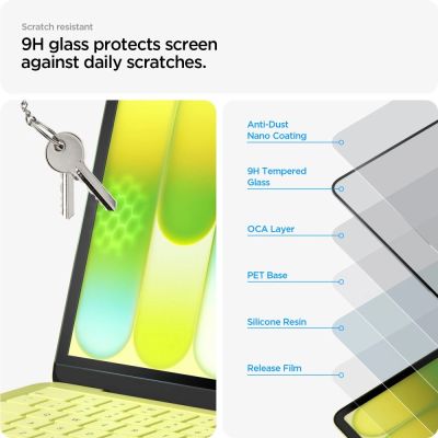7. Spigen Glas.tR Slim FC Tempered Glass Screen Protector for MacBook Neo 13" 2026 - Black