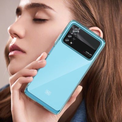 12. Outer Space Case for Xiaomi Poco X4 Pro 5G cover with a flexible frame blue