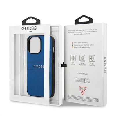 8. Guess GUHCP13LPSASBBL iPhone 13 Pro / 13 6.1" blue/blue Saffiano Strap