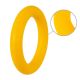 6. RUBBER RINGO DIAMETER 17CM - YELLOW TULLO