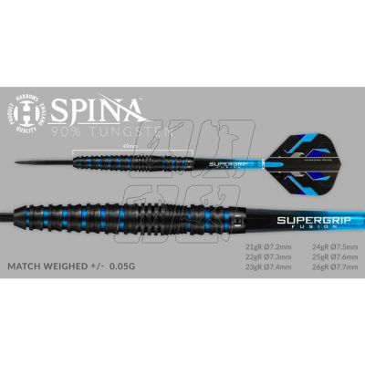 13. Darts Harrows Spina Black 90% Steeltip HS-TNK-000013750