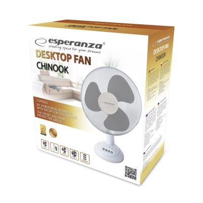 Esperanza Chinnok EHF003WE desk fan (white, gray)