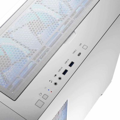 16. MODECOM HORIZON ARGB FLOW MIDI USB TYPE-C CASE WHITE