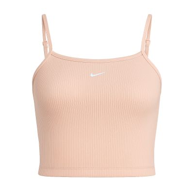 Nike Sportswear Essential Rib Crop Top Atmosphere/White - DM6737-610