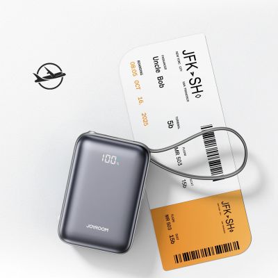 13. Joyroom JR-PBF29 20000mAh 22.5W Powerbank with Double Cable - Black