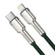 2. Baseus Cafule PD 20W USB-C - Lightning Cable with Metal Tips 2m - Green