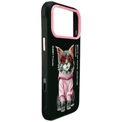 6. Nimmy Glasses Cool Cat Case for iPhone 17 Pro Max - Black
