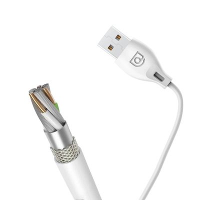 6. Dudao USB Type C 2.1A 1m white cable (L4T 1m white)