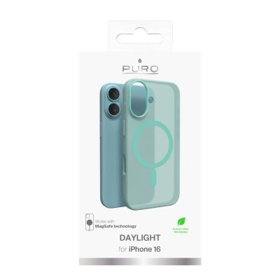 4. Puro Daylight MagSafe Silicone Case for iPhone 16 - Green