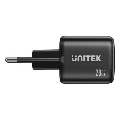 26. UNITEK 2X GAN WALL CHARGER USB-C & USB-A 20W BLACK