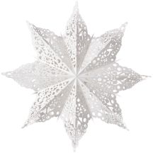 PAPER DECORATION SNOWFLAKE DIAMETER 64 CM WHITE DELUXE