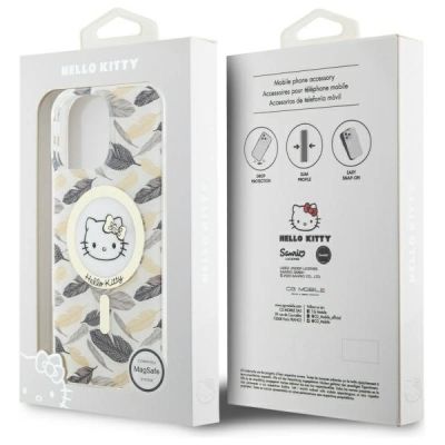 8. Hello Kitty IML Golden Leaves MagSafe Case for iPhone 16 Pro Max - White