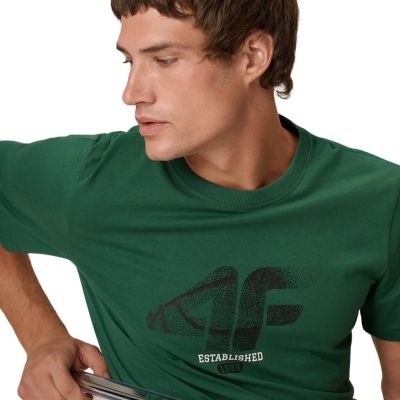 4. Men's 4F M3558 T-shirt, green 4FWAW26TTSHM3558 41S