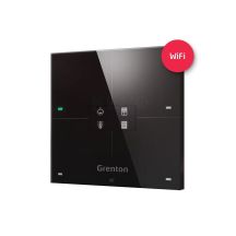 GrentonSmart panel/ 4 touch fields/ OLED display/ Wi-Fi/ black glass front