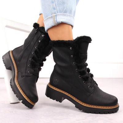 5. Rieker W 72625-00 RKR714 Fur Boots