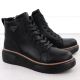 3. Black Women’s Leather Wedge Ankle Boots Filippo DBT6452