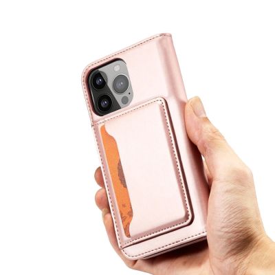 6. Magnet Card Case for Samsung Galaxy S23+ flip cover wallet stand pink