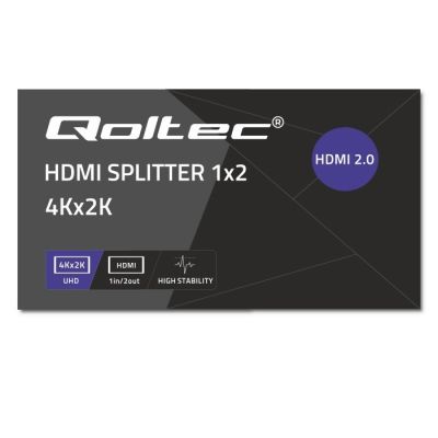 12. QOLTEC SPLITTER 2XHDMI 4KX2K | 6GB/S | 60HZ