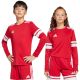 7. adidas Squadra 25 Long Sleeve Jersey for Kids Red and White JJ0041