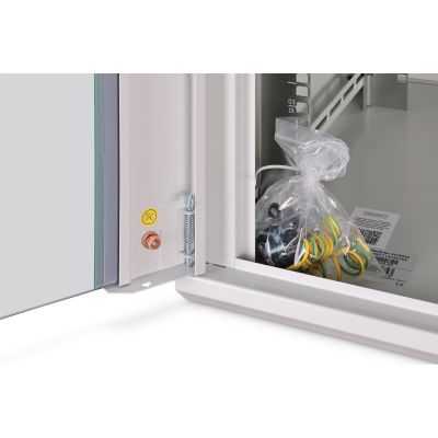 3. Digitus DYNAmic 19" 12U 600x600 wall-mounted network cabinet, glass door, gray, undivided, assembled, 60kg
