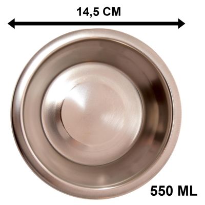 10. DOG AND CAT BOWL STAINLESS STEEL 2x550ML