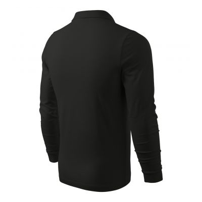 2. Malfini Single J. LS M MLI-21101 black polo shirt