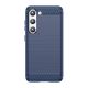 2. Carbon Case for Samsung Galaxy S23+ flexible silicone carbon cover blue