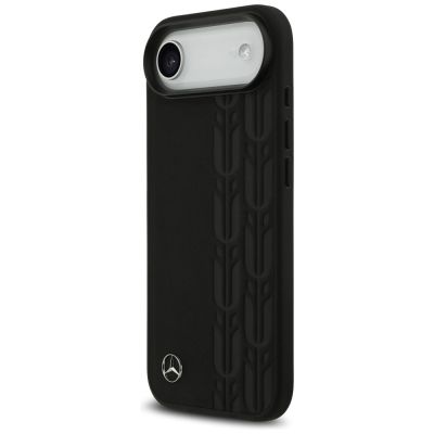 2. Mercedes Leather Laurel Leaves MagSafe Case for iPhone Air - Black