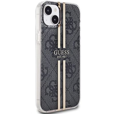 4. Guess IML 4G Gold Stripe case for iPhone 15 Plus / 14 Plus - black
