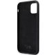 7. Karl Lagerfeld KLHCN61SMHKNPK case for iPhone 11 / Xr - black Silicone Ikonik Metal Pin