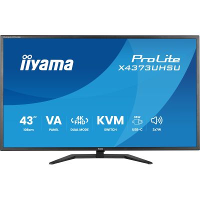 2. iiyama ProLite X4373UHSU-B2 computer monitor 108 cm (42.5") 3840 x 2160 px 4K Ultra HD LED Black