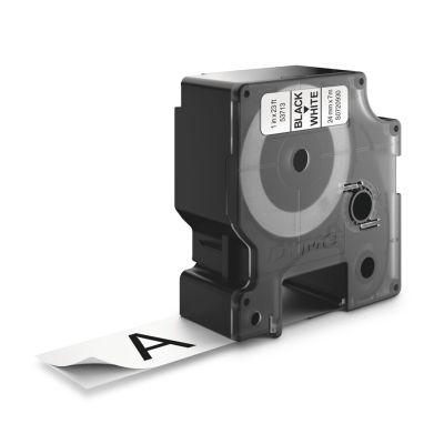 2. Dymo D1 Tape - 24mm x 7m Black/White