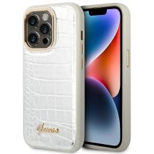 Guess Croco Collection case for iPhone 14 Pro 6.1" - silver