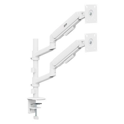8. ERGO OFFICE MOUNT FOR 2 MONITORS, GAS SPRING, 17"-32", 1-10KG, MATTE WHITE ER-692 W
