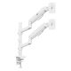 8. ERGO OFFICE MOUNT FOR 2 MONITORS, GAS SPRING, 17"-32", 1-10KG, MATTE WHITE ER-692 W