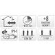 23. CHRISTMAS TREE LIGHTS OUTDOOR LIGHT CURTAIN 360 LED CONTROLLER TIMER COLD WHITE GREEN CABLE