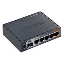 Mikrotik hEX S router (RB760iGS) Total Ethernet Ports:6; Architecture:MMIPS; CPU core:2