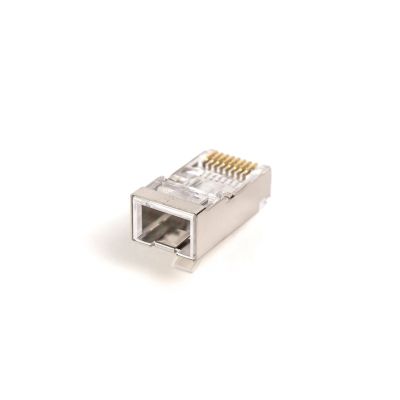 3. RJ45 (8P8C) pass-through plug, cat.6, shielded, AWG 26-24, pack of 100.